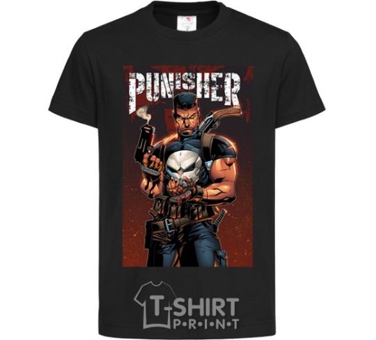 Kids T-shirt The punisher art black фото