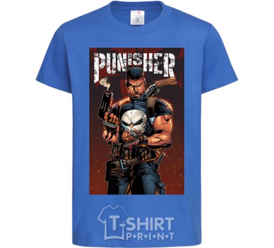 Детская футболка The punisher art Ярко-синий фото