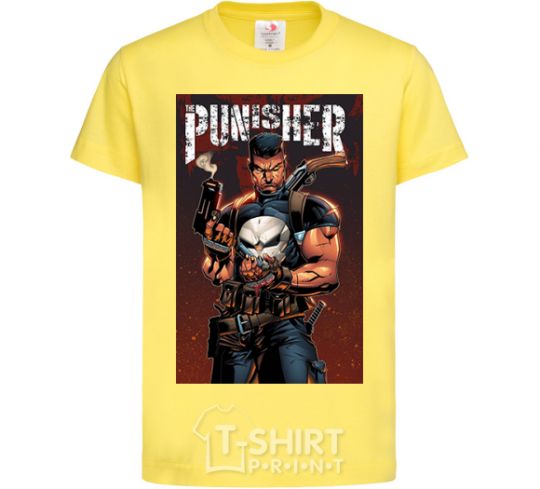 Kids T-shirt The punisher art cornsilk фото