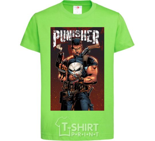 Kids T-shirt The punisher art orchid-green фото