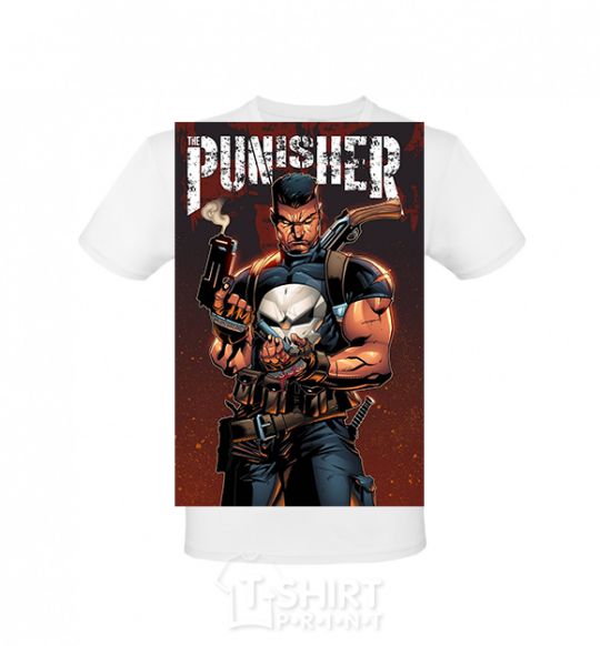 Men's T-Shirt The punisher art White фото