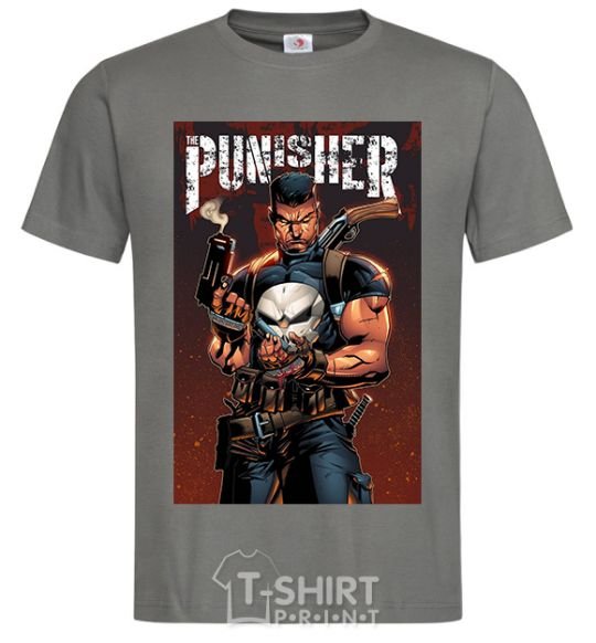 Men's T-Shirt The punisher art dark-grey фото