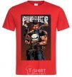 Men's T-Shirt The punisher art red фото