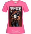 Женская футболка The punisher art Ярко-розовый фото