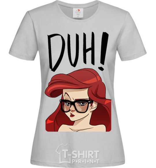 Women's T-shirt Аriel disney princess grey фото