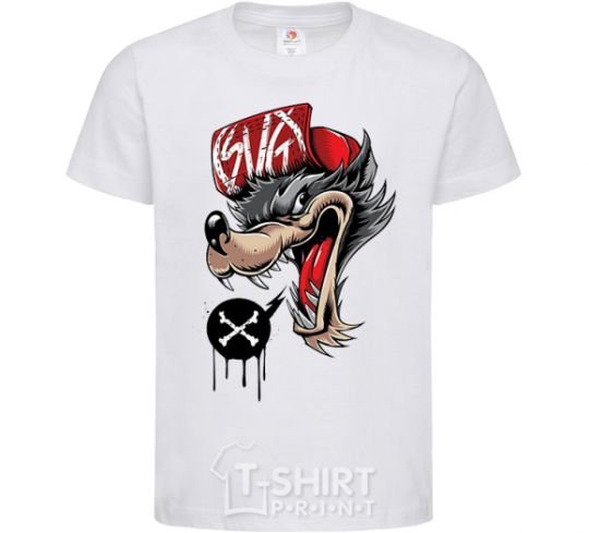 Kids T-shirt Swag wolf White фото