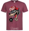 Men's T-Shirt Swag wolf burgundy фото