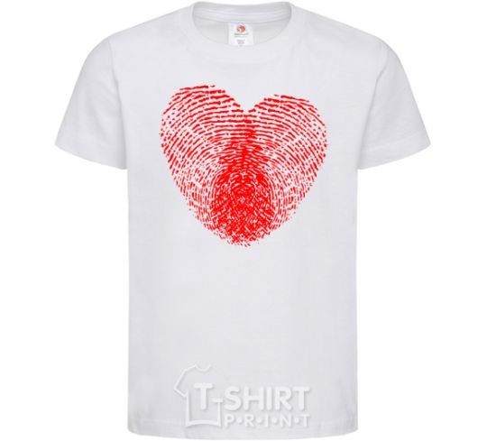 Детская футболка Сердце отпечаток Белый фото