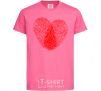 Детская футболка Сердце отпечаток Ярко-розовый фото