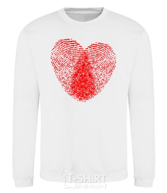 Sweatshirt Heart imprint White фото