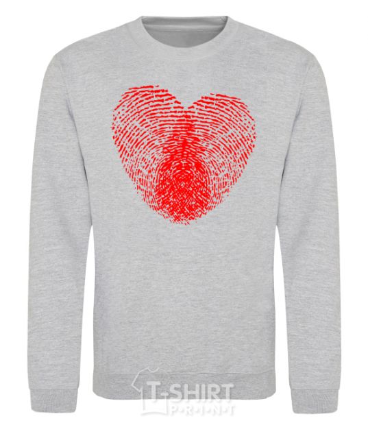 Sweatshirt Heart imprint sport-grey фото