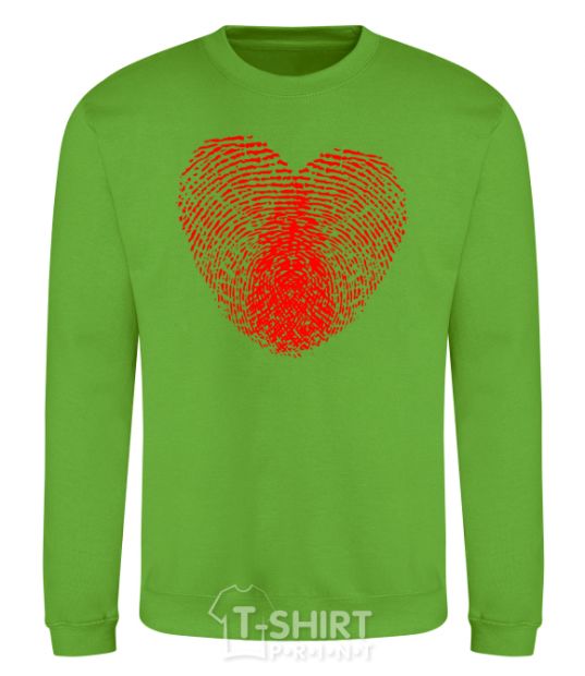 Sweatshirt Heart imprint orchid-green фото