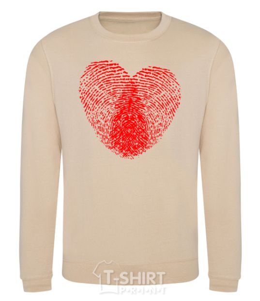 Sweatshirt Heart imprint sand фото