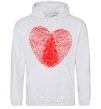 Men`s hoodie Heart imprint sport-grey фото