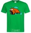 Мужская футболка Рыба в шоке Зеленый фото