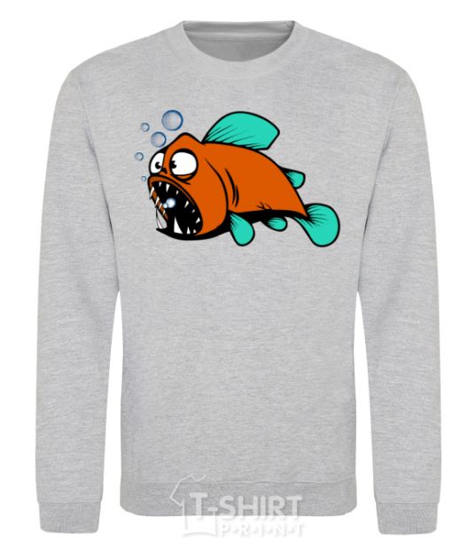 Sweatshirt The fish are in shock sport-grey фото