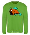 Sweatshirt The fish are in shock orchid-green фото
