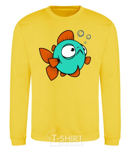 Sweatshirt The fish is a beauty yellow фото