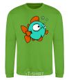 Sweatshirt The fish is a beauty orchid-green фото