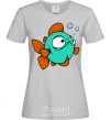 Women's T-shirt The fish is a beauty grey фото