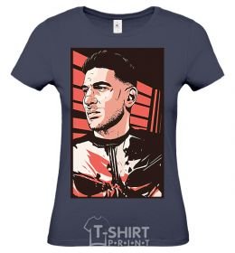 Women's T-shirt Jon Bernthal navy-blue фото