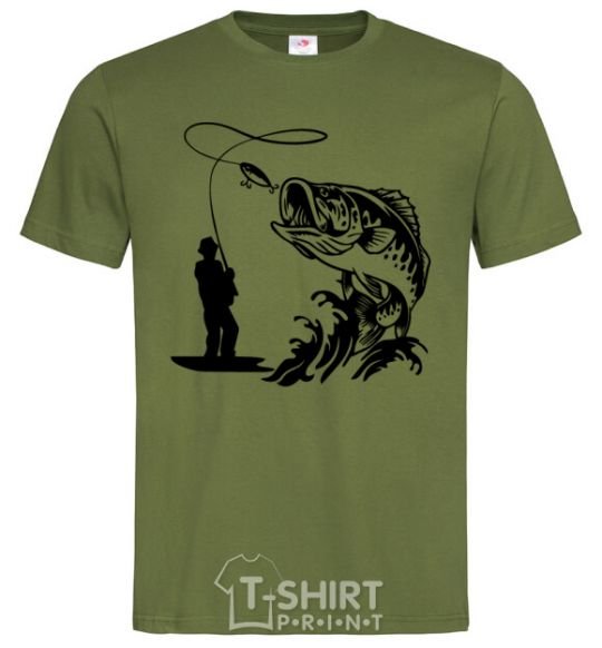 Men's T-Shirt Big fish millennial-khaki фото