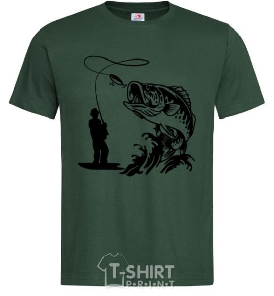 Men's T-Shirt Big fish bottle-green фото