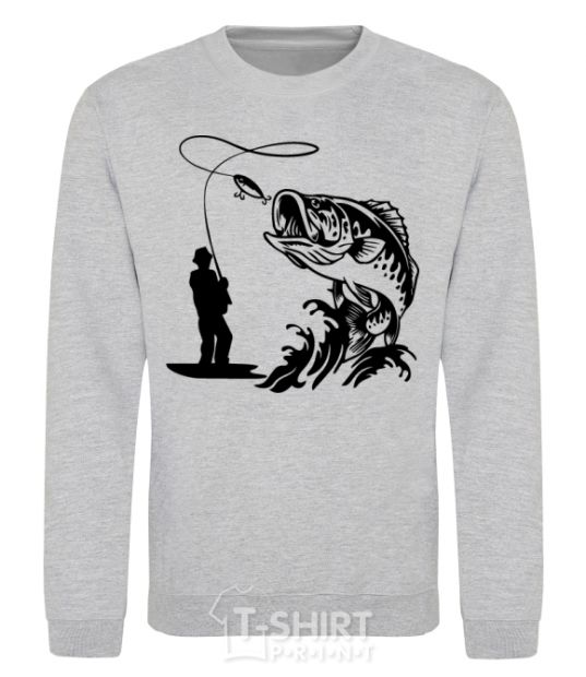 Sweatshirt Big fish sport-grey фото