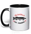 Mug with a colored handle The best time to go fishing black фото