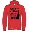 Men`s hoodie Floatin' the river and killin' my liver bright-red фото