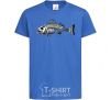 Kids T-shirt Fish skeleton V.1 royal-blue фото