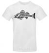 Men's T-Shirt Fish skeleton V.1 White фото