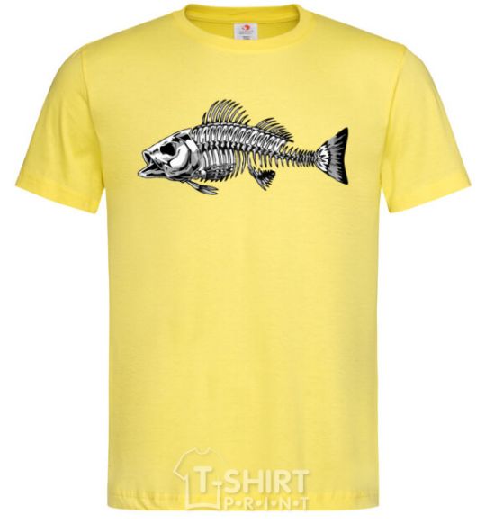 Men's T-Shirt Fish skeleton V.1 cornsilk фото