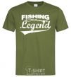 Мужская футболка Fishing legend Оливковый фото