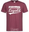 Мужская футболка Fishing legend Бордовый фото