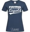Women's T-shirt Fishing legend navy-blue фото