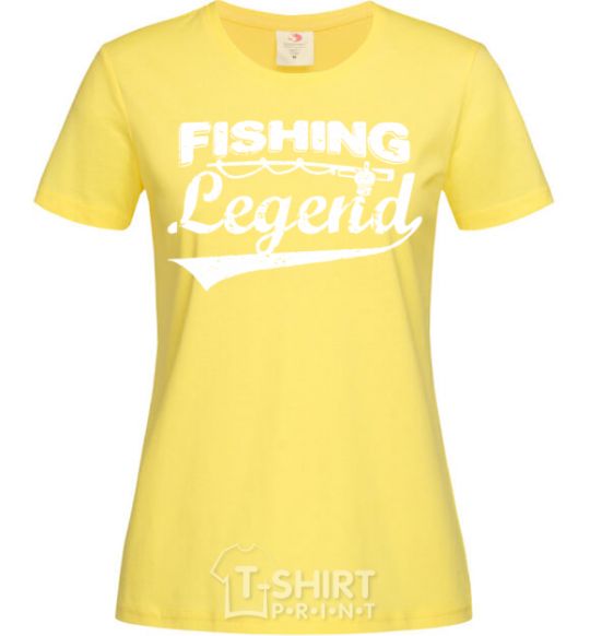 Women's T-shirt Fishing legend cornsilk фото