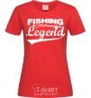 Женская футболка Fishing legend Красный фото