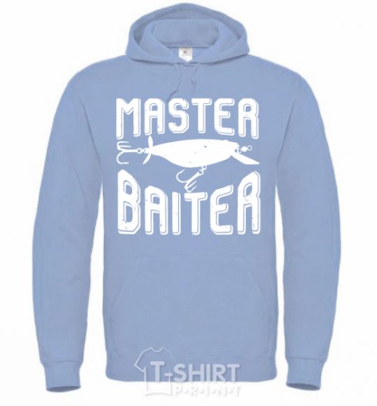 Men`s hoodie Master baiter sky-blue фото
