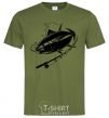 Men's T-Shirt Fish on the hook millennial-khaki фото