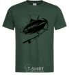 Men's T-Shirt Fish on the hook bottle-green фото