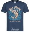 Men's T-Shirt Bass fishing navy-blue фото