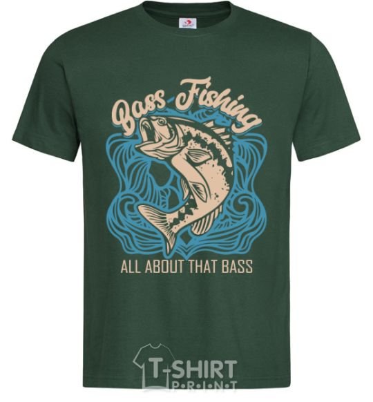 Men's T-Shirt Bass fishing bottle-green фото