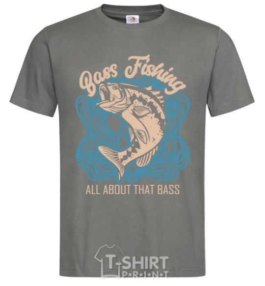 Men's T-Shirt Bass fishing dark-grey фото