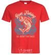 Men's T-Shirt Bass fishing red фото