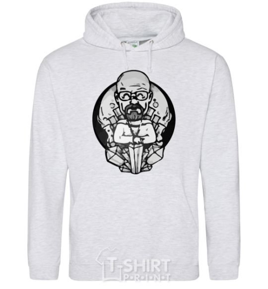 Men`s hoodie A sketch of Walter White sport-grey фото