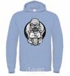 Men`s hoodie A sketch of Walter White sky-blue фото