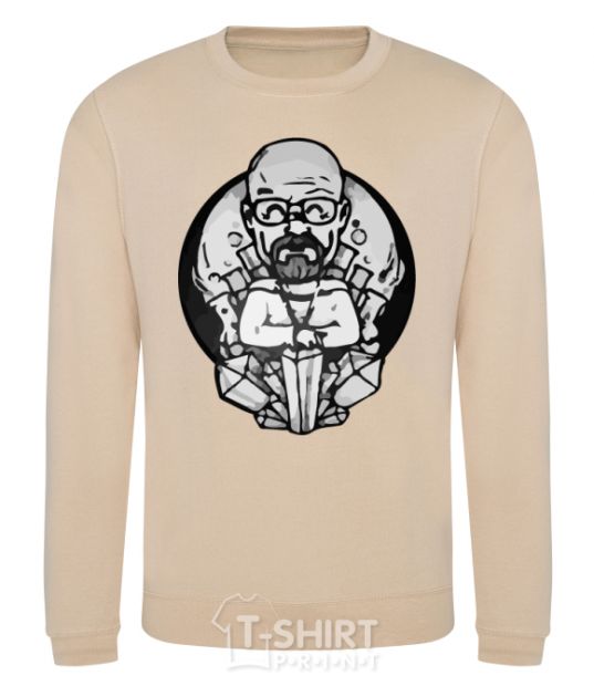 Sweatshirt A sketch of Walter White sand фото