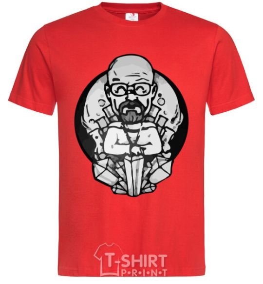 Men's T-Shirt A sketch of Walter White red фото