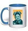 Mug with a colored handle Br Ba royal-blue фото